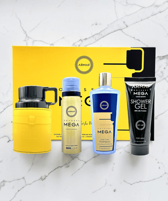 Armaf Odyssey Mega 4-Piece Gift Set | Men's Luxury Grooming Collection | Perfume Xpress
