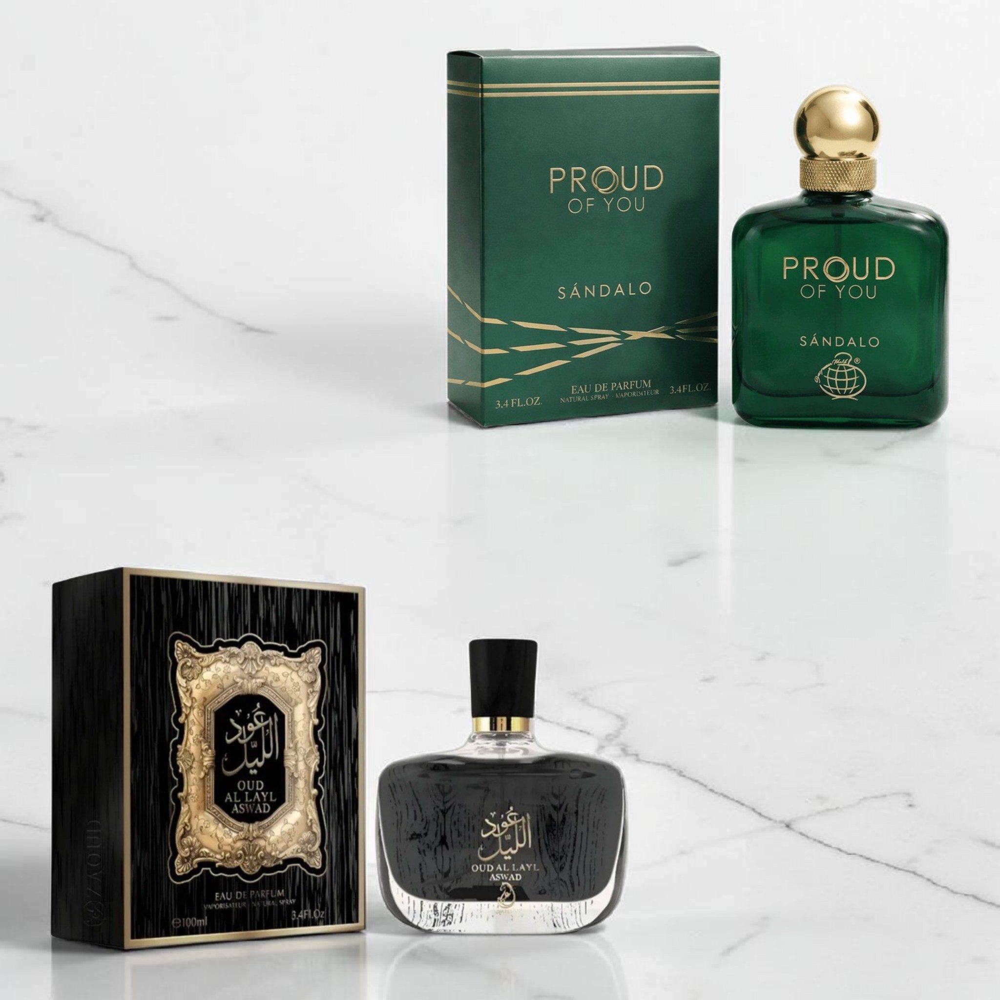 The Signature Transition Duo | Proud Of You Sandalo & Oud Al Layl Aswad | Perfume Xpress