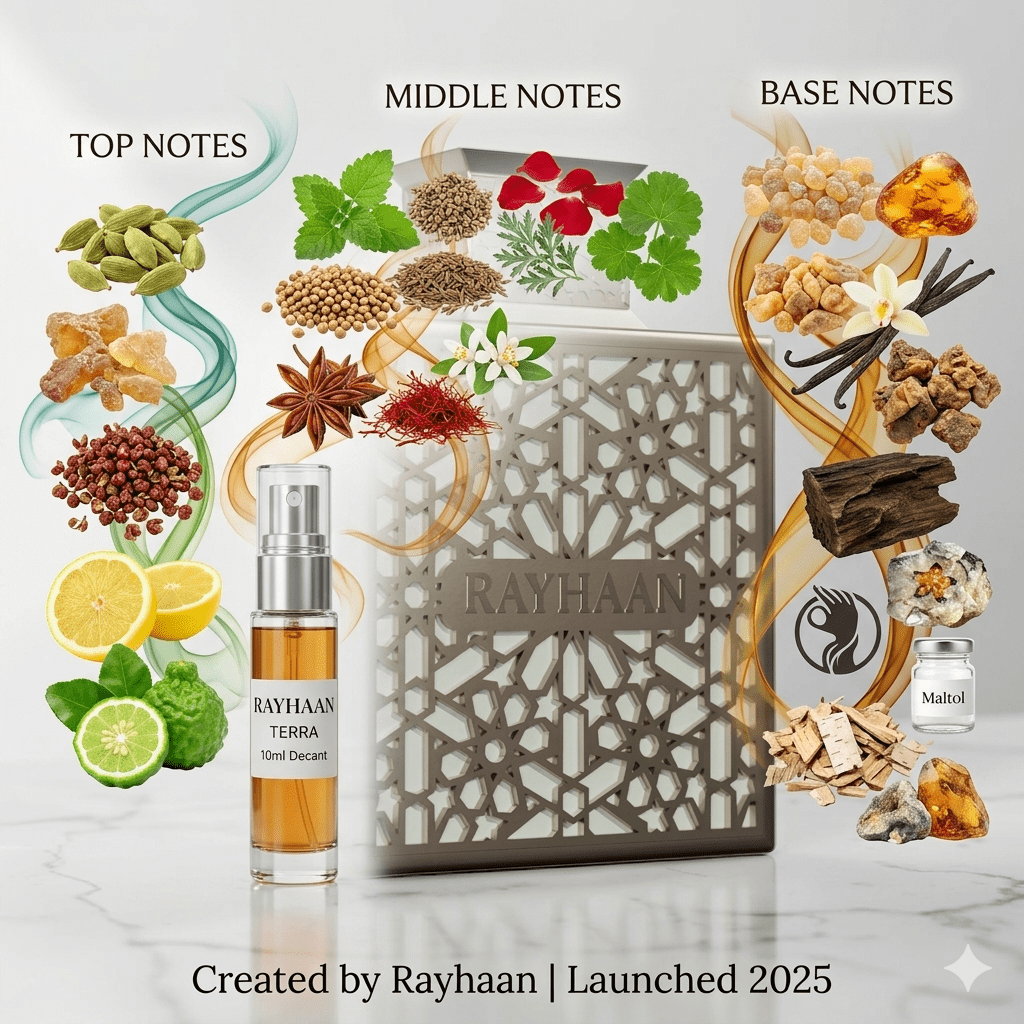 Rayhaan Terra | Travel Decant Samples | Perfume Xpress